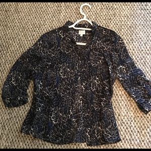animal print blouse